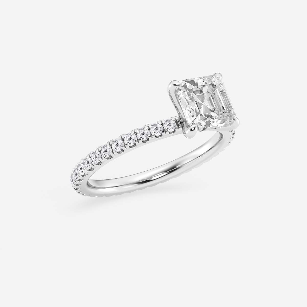 Additional Image 1 for  2 ctw Asscher Lab Grown Diamond Eternity Engagement Ring